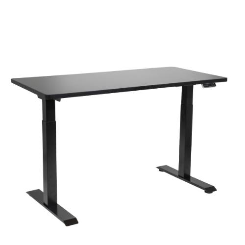 Dellonda DH34 Black Electric Height Adjustable Standing Desk, 1400 x 700mm Dual Motor 100kg