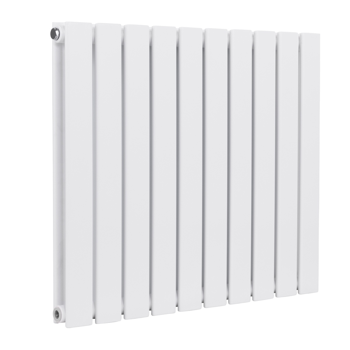 Baridi DH350 Horizontal Radiator Contemporary Double Flat Panel Design 600 x 700mm - White