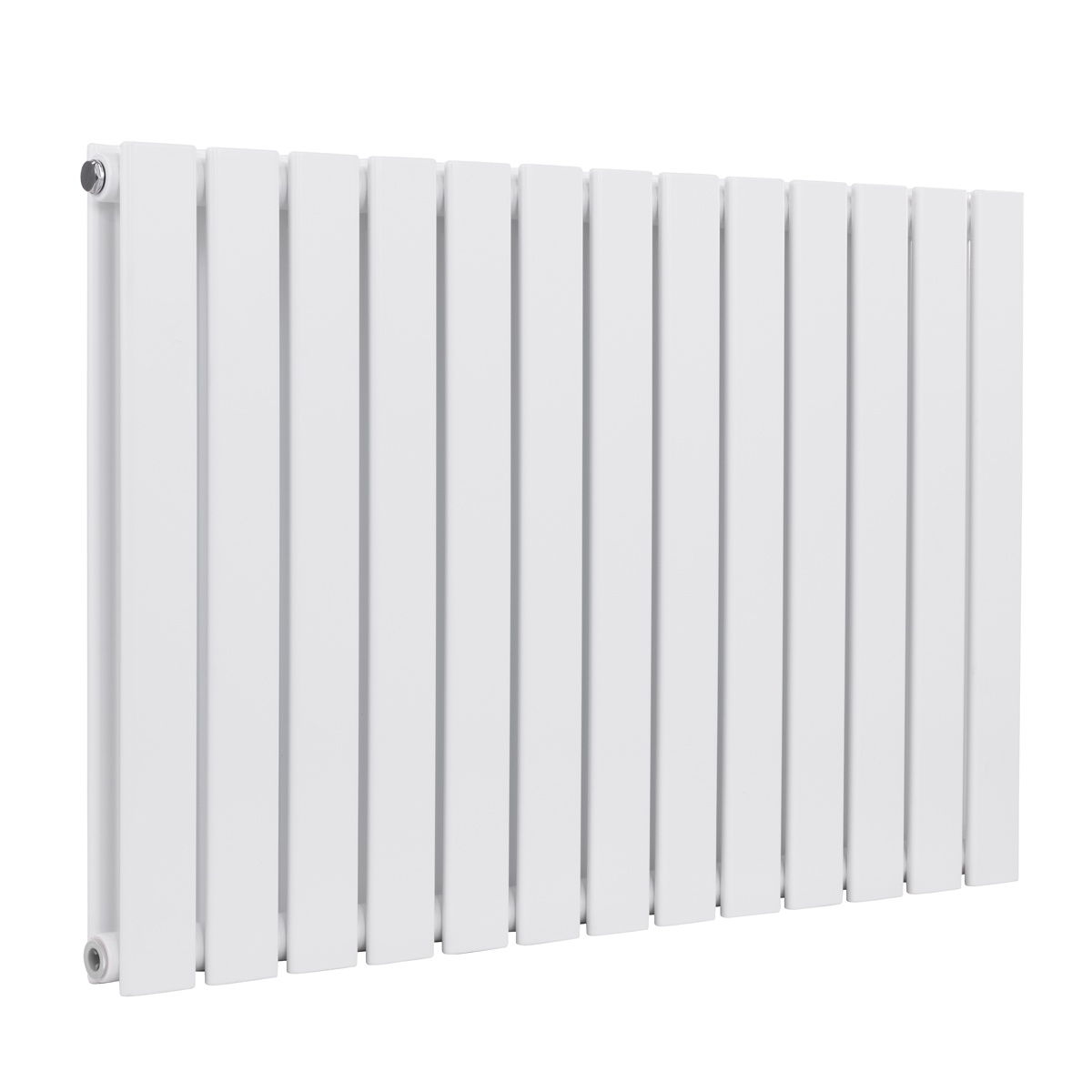 Baridi DH351 Horizontal Radiator Contemporary Double Flat Panel Design 600 x 910mm – White