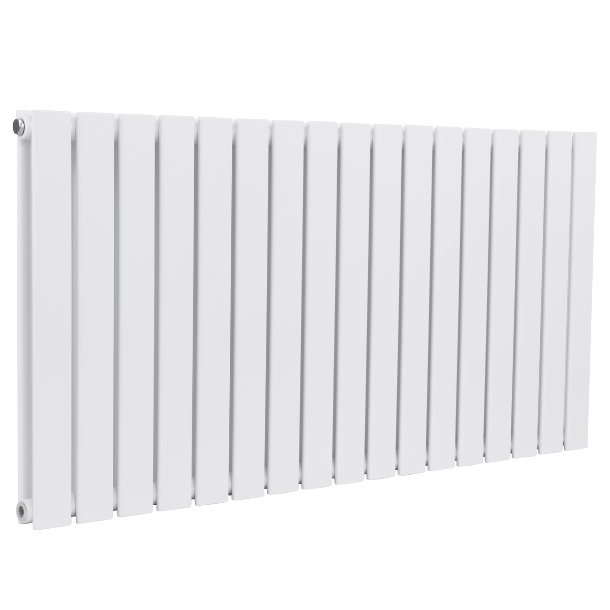 Baridi DH352 Horizontal Radiator Contemporary Double Flat Panel Design 600 x 1190mm – White