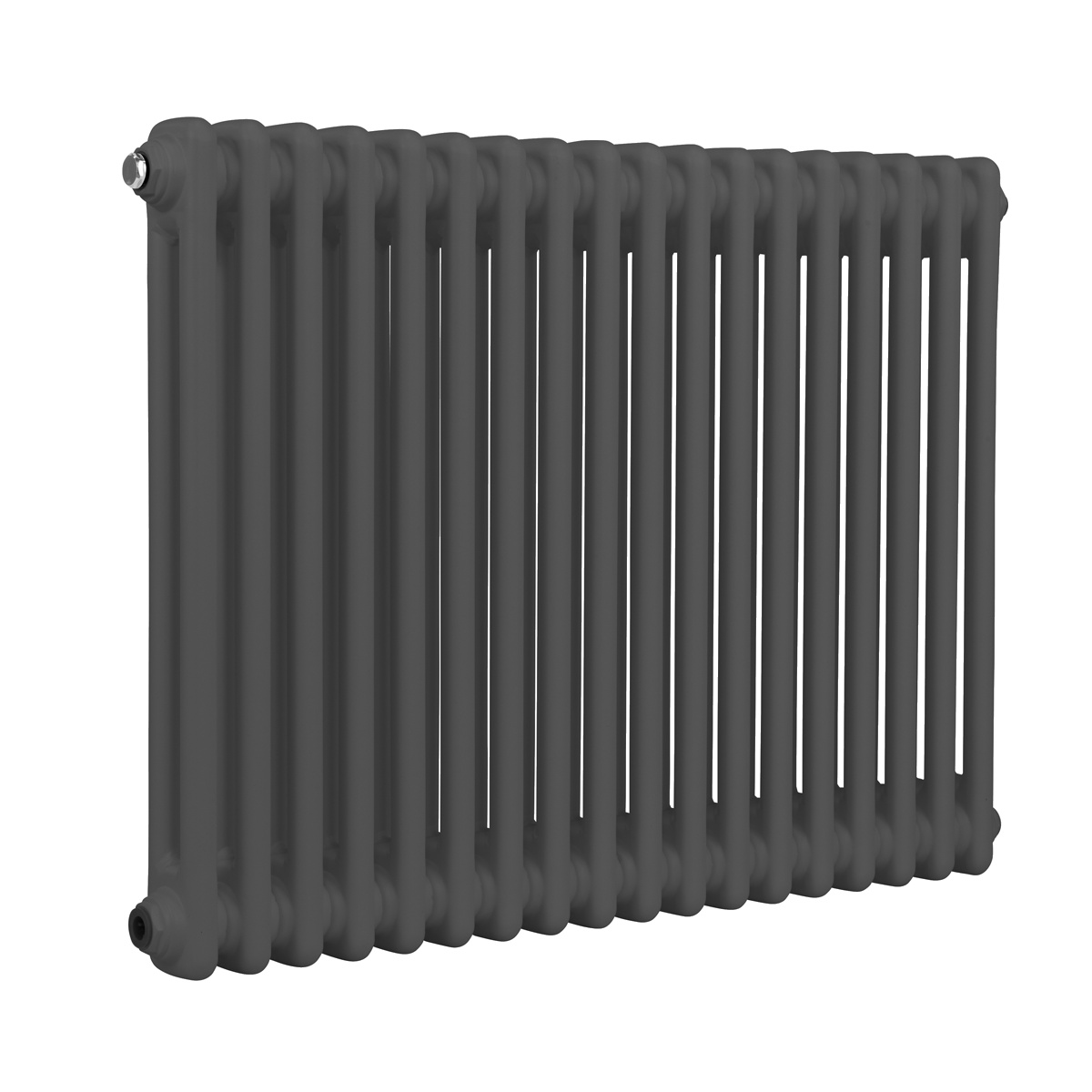 Baridi DH358 Horizontal Traditional 2 Column Radiator 600 x 832mm – Anthracite