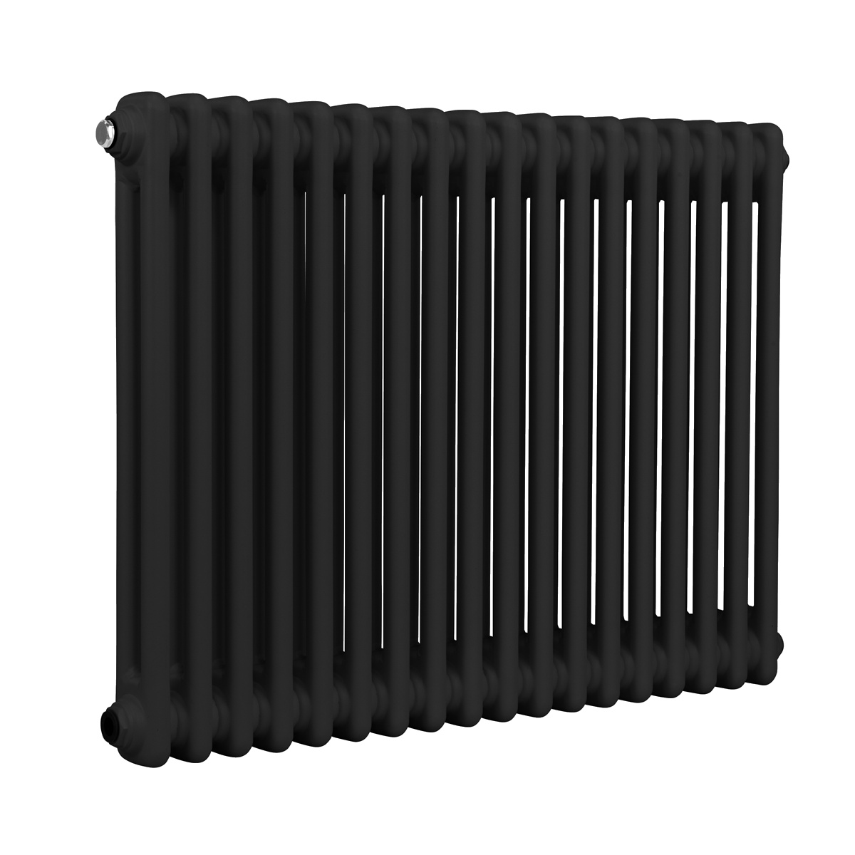 Baridi DH363 Horizontal Traditional 2 Column Radiator 600 x 832mm – Black