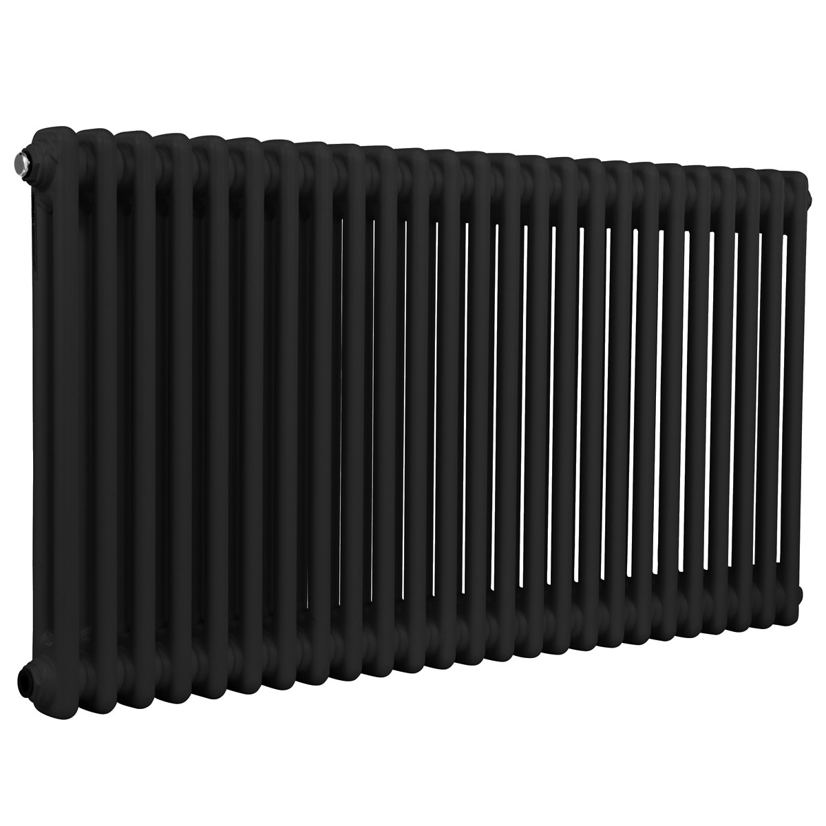 Baridi DH365 Horizontal Traditional 2 Column Radiator 600 x 1147mm – Black