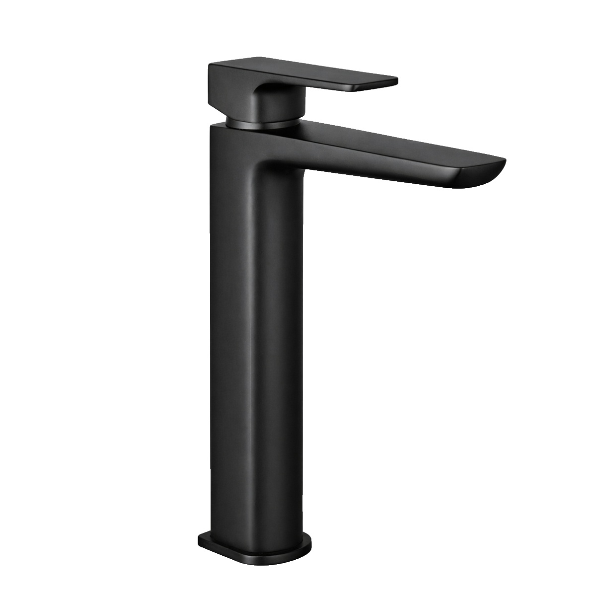 Baridi DH395 High Basin Mixer Tap with Clicker Waste - Matt Black