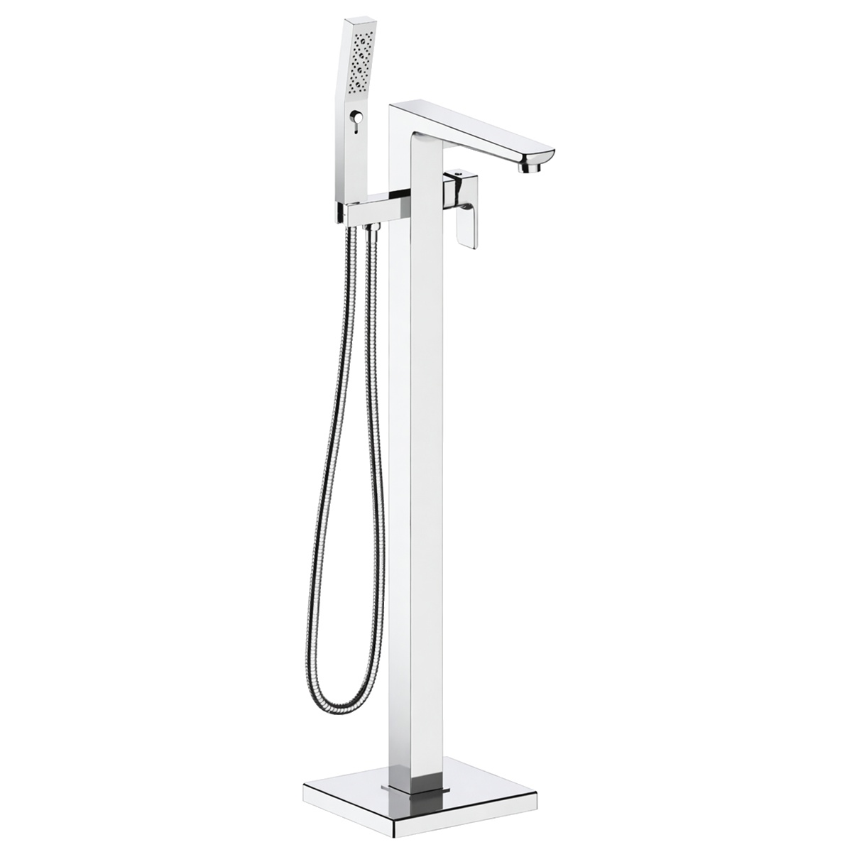 Baridi DH400 Freestanding Bath Mixer Tap with Shower - Chrome
