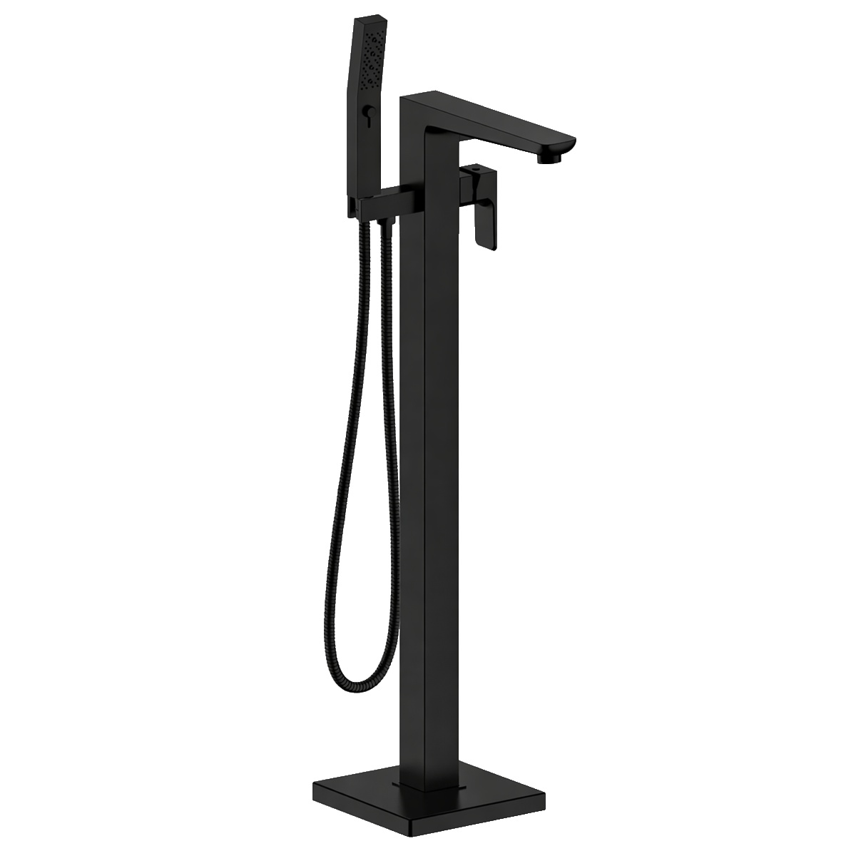 Baridi DH401 Freestanding Bath Mixer Tap with Shower - Matt Black