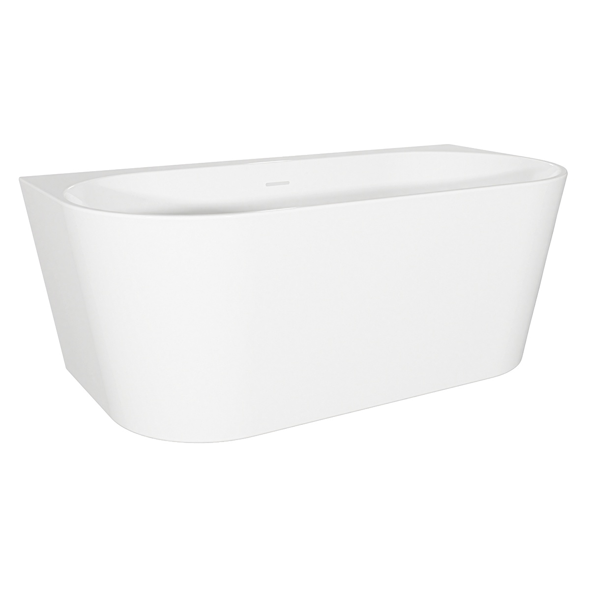 Baridi DH422 Back-to-Wall Slim Rim Bath with Overflow System 170cm – Gloss White
