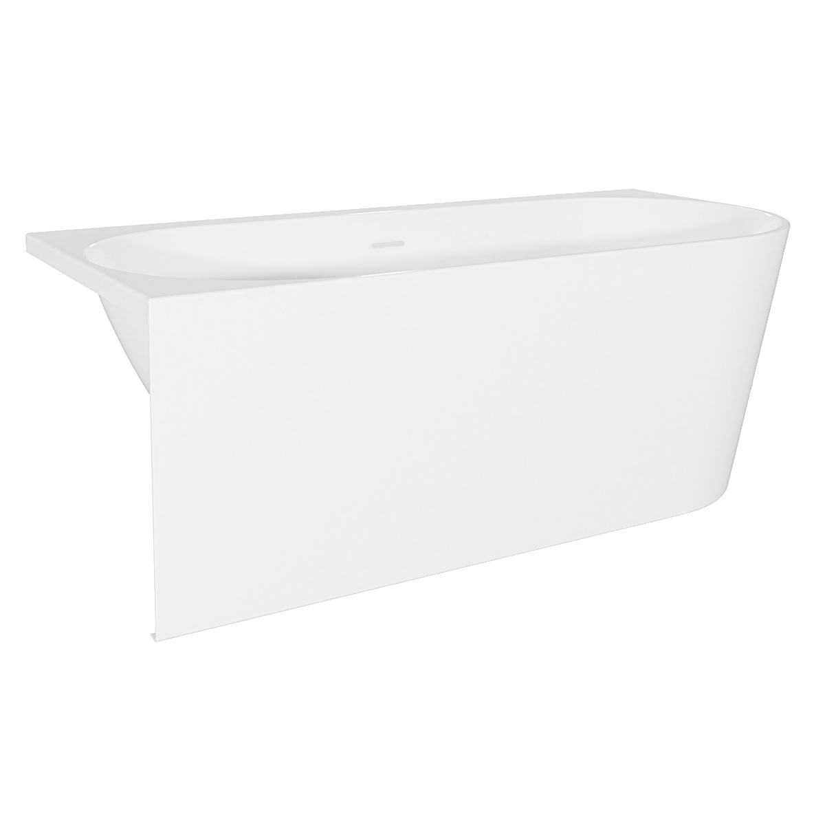 Baridi DH424 Left-Hand Corner Slim Rim Bath with Overflow System 160cm – Gloss White