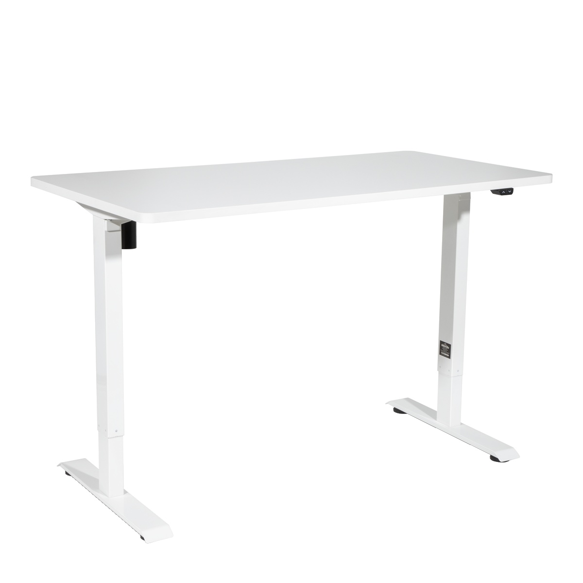 Dellonda DH67 Single Motor Ultra-Quiet Adjustable-Height Electric Sit/Stand Desk - White Desktop