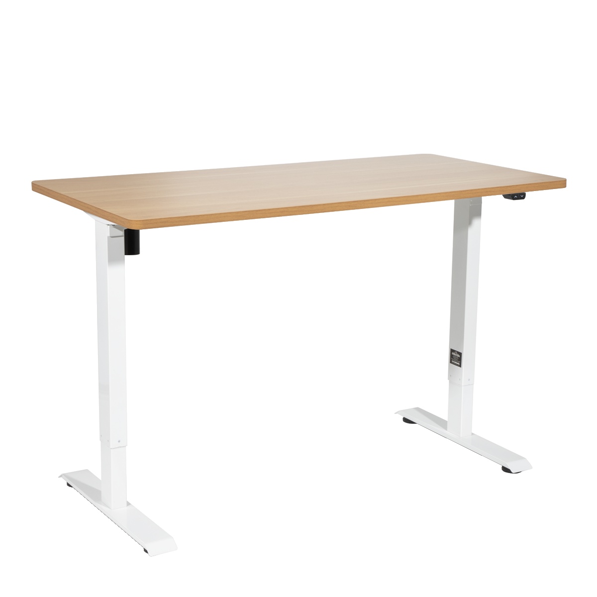 Dellonda DH68 Single Motor Ultra-Quiet Adjustable-Height Electric Sit/Stand Desk - Oak Desktop