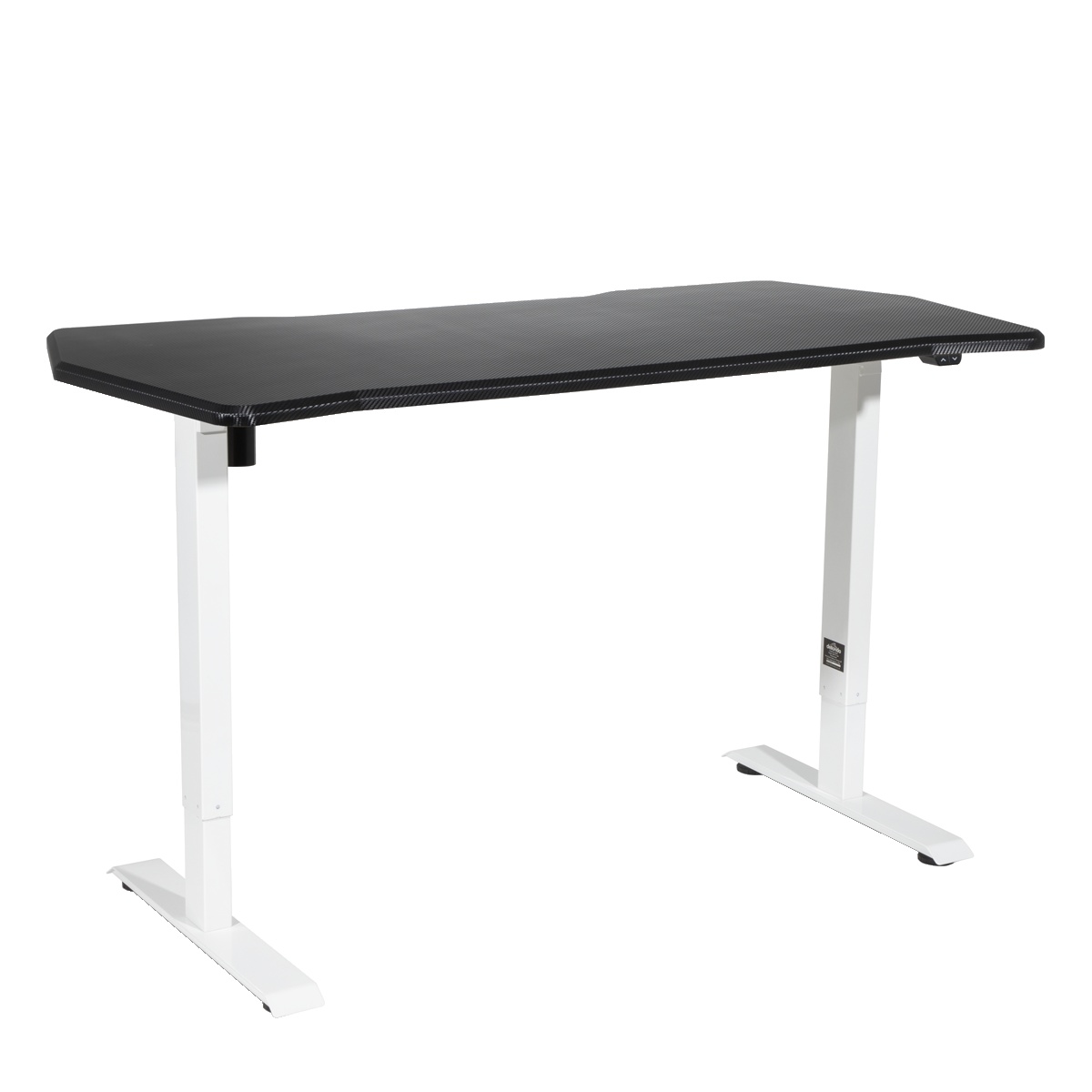Dellonda DH70 Single Motor Ultra-Quiet Adjustable-Height Electric Sit/Stand Desk - Carbon Fibre Effect Desktop
