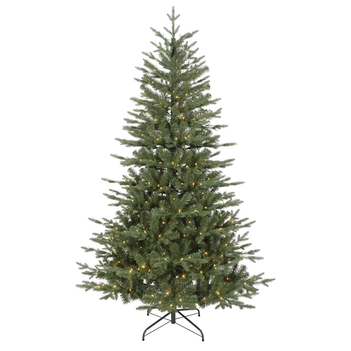 Dellonda DH80 Pre-Lit Hinged Christmas Tree with 190 Warm White LED Lights 5ft(150cm)