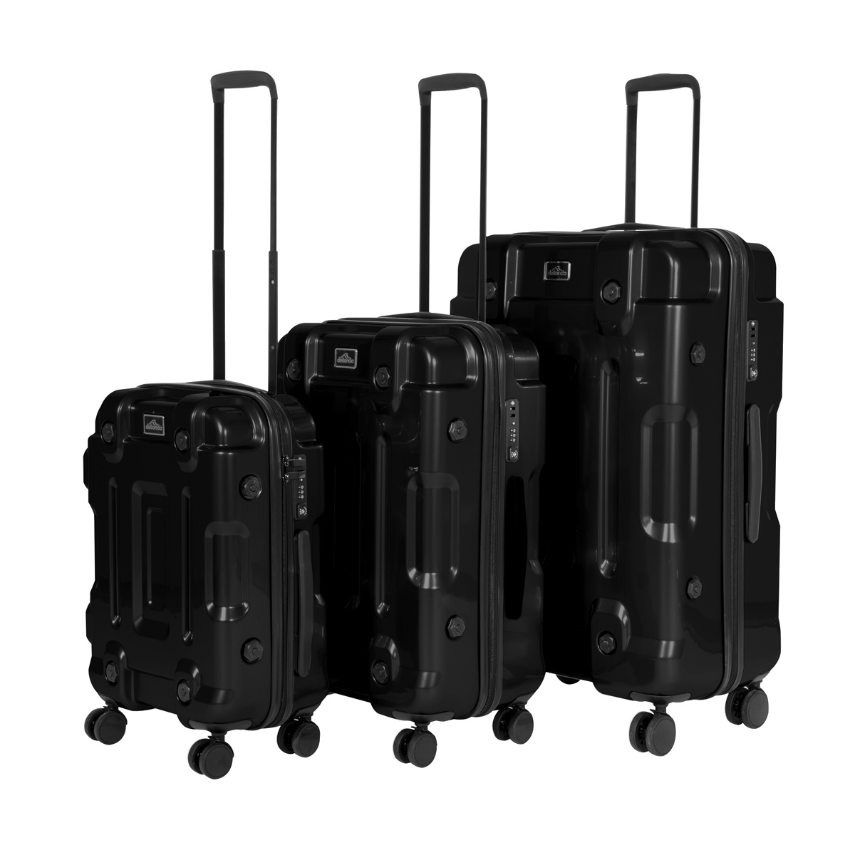 Dellonda DL10 Lightweight ABS Luggage Set 3pc - Black