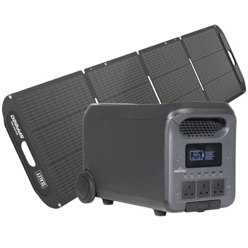 Dellonda DL181 Portable Power Station 3000W & ETFE Foldable Solar Panel 220W
