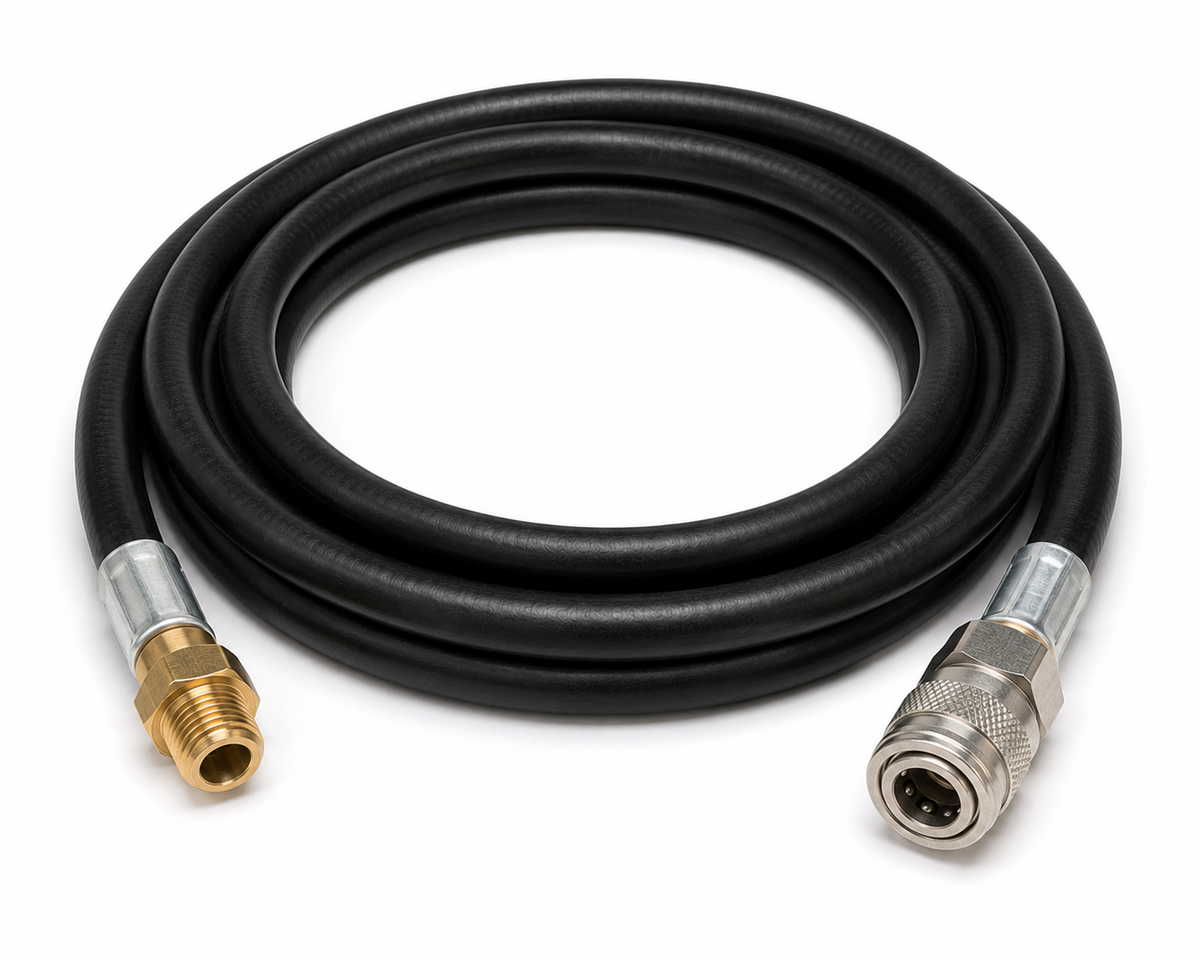 PCL DS207 DAC6 Inlet Hose Assembly, 1m of Hose, R1/4 to InstantAir Rp1/4 Coupling