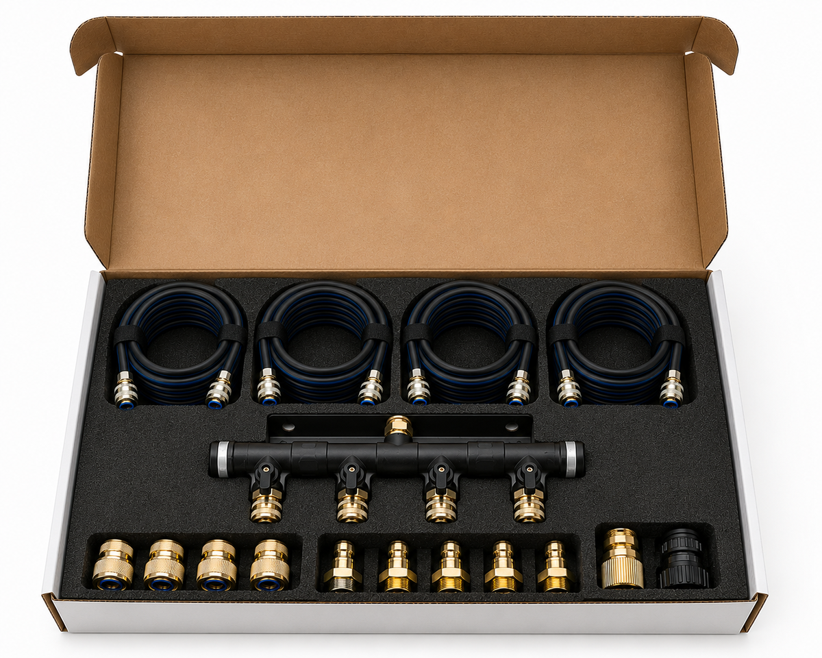 PCL DS99 Multi Hose Kit, 4 Hose Outlets with 9.15m Euro Connectors