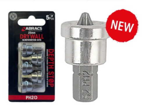 Abracs 25mm Drywall Screwdriver Bit - PH2 5 Pieces, DWPH22505