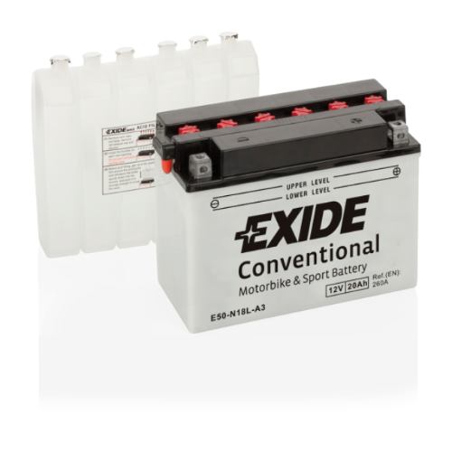 EXIDE - E50-N18L-A3 - Motorcycle Battery -12V 20Ah