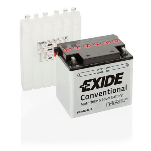 EXIDE - E60-N24L-A - Motorcycle Battery -12V 28Ah