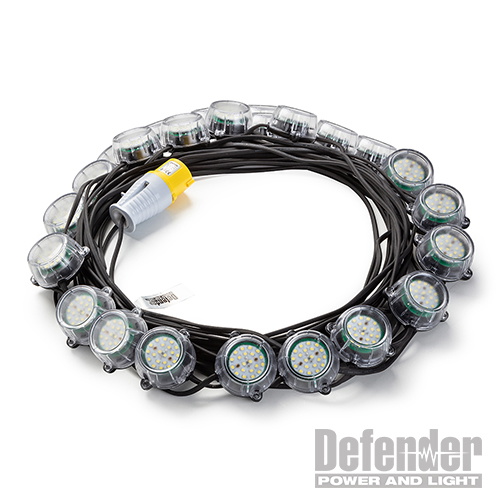 String Lights - 120W Heavy Duty LED,Encapsulated Festoon Lights, 50m Length, Defender-E89355