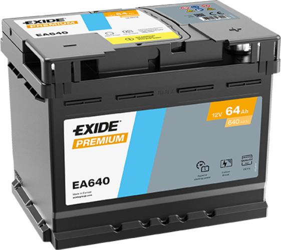 EXIDE - EA640 - Premium Car Battery -12V 64Ah