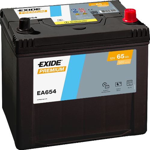 Exide EA654 Premium Car Battery 005TE -12V 65Ah, 5 Years Warranty