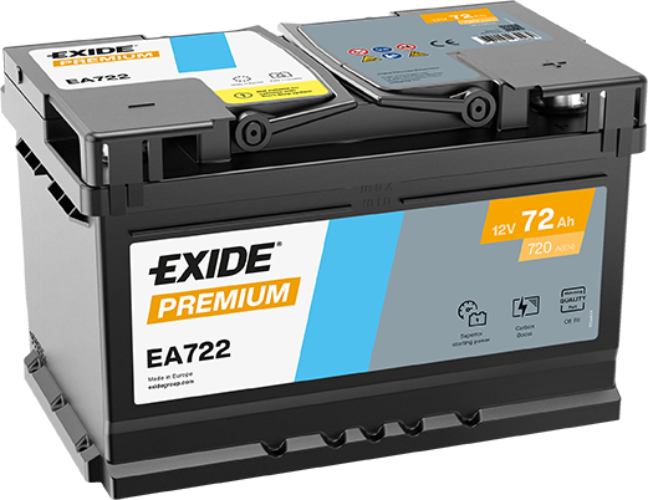 EXIDE - EA722 - Premium Car Battery -12V 72Ah