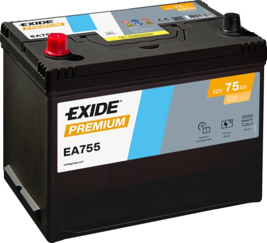 Exide EA755 Premium Car Battery 031TE -12V 75Ah