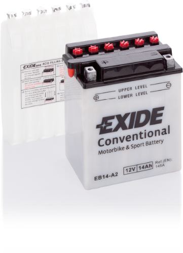 EXIDE - EB14-A2 - Motorcycle Battery -12V 14Ah