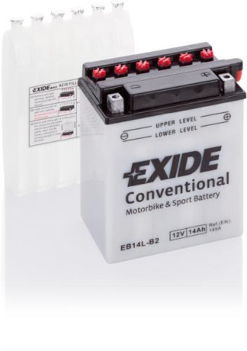 EXIDE - EB14L-B2 - Motorcycle Battery -12V 14Ah