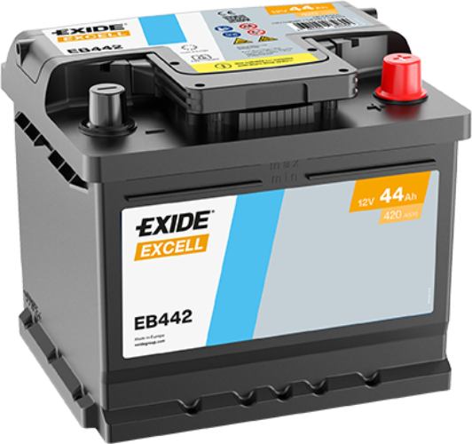 EXIDE - EB442 - Excell Car Battery -12V 44Ah