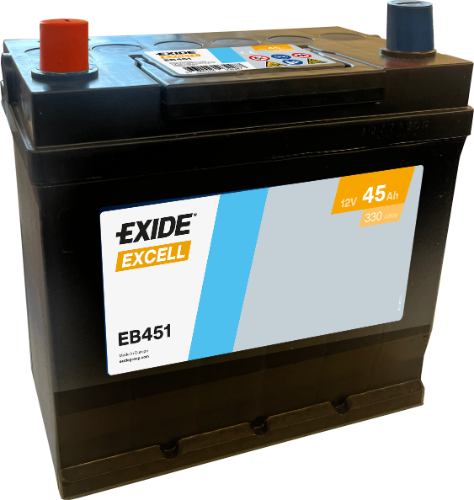 Exide EB451 049SE Excell Car Battery -12V 45Ah, 4 Years Warranty