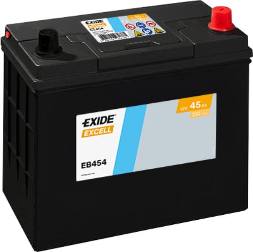 EXIDE - EB454 - Excell Car Battery -12V 45Ah