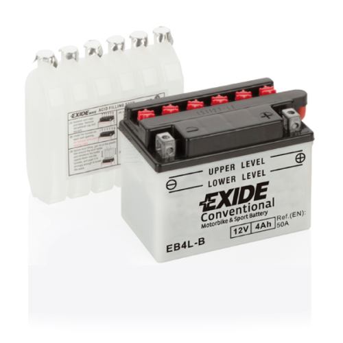 EXIDE - EB4L-B - Motorcycle Battery -12V 4Ah