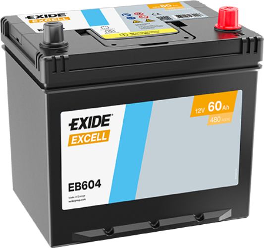 EXIDE - EB604 - Excell Car Battery -12V 60Ah