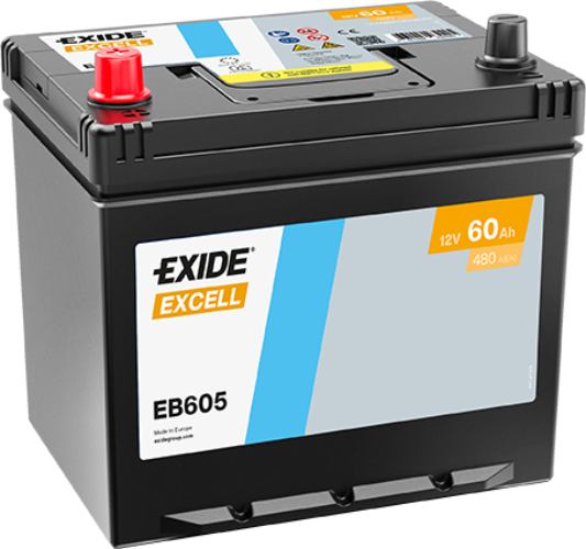 EXIDE - EB605 - Excell Car Battery -12V 60Ah