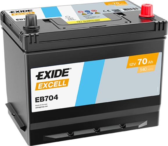 EXIDE - EB704 - Excell Car Battery -12V 70Ah