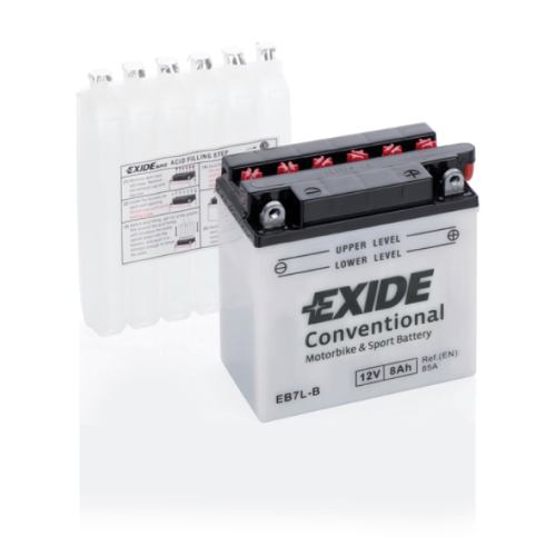 EXIDE - EB7L-B - Motorcycle Battery -12V 8Ah