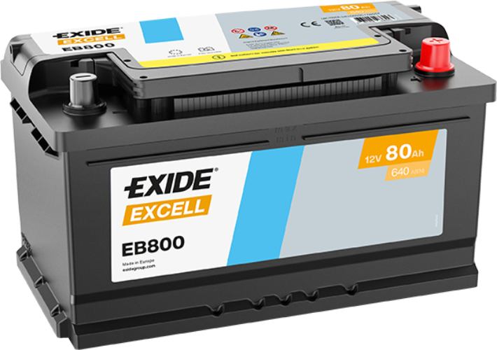 Exide EB800 Excell Car Battery 115SE -12V 80Ah, 4 Years Warranty