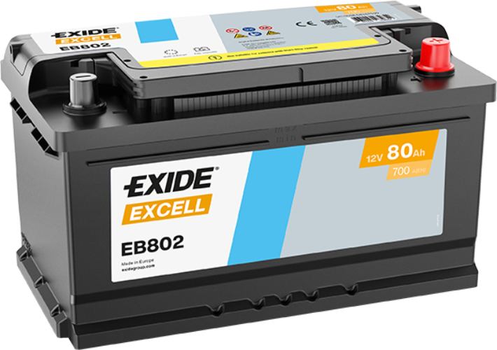 Exide EB802 Excell Car Battery 110SE -12V 80Ah