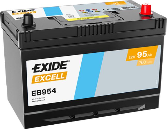 Exide EB954 Excell Car Battery 249SE -12V 95Ah, 4 Years Warranty