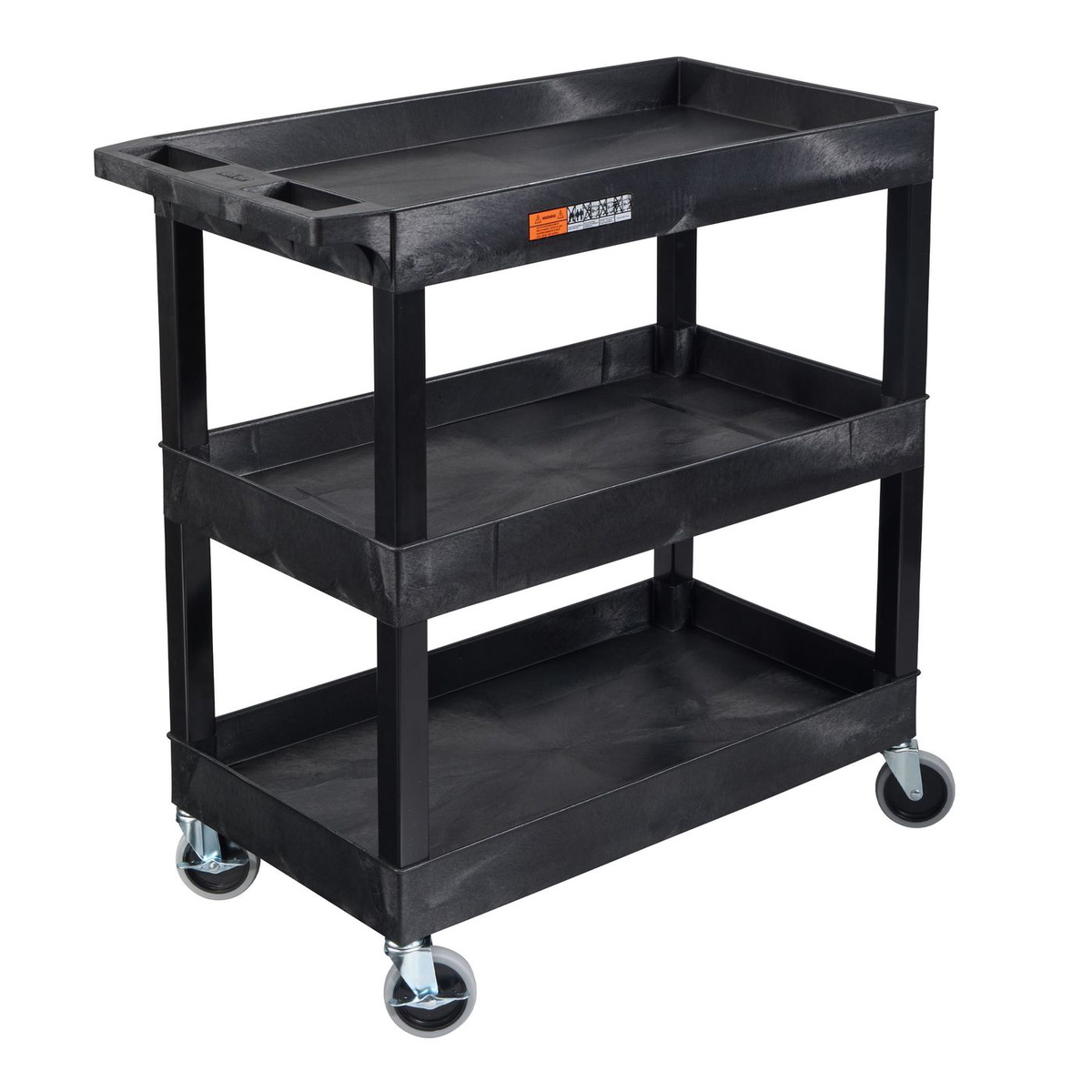 Luxor Tuffy XL 3-Shelf Utility Cart Tub Shelves - EC111-B