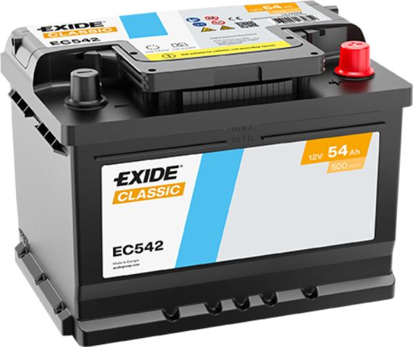 EXIDE - EC542 - Classic Car Battery -12V 54Ah