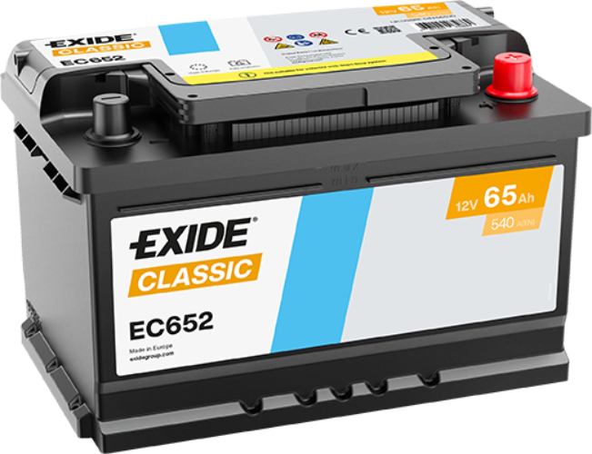 EXIDE - EC652 - Classic Car Battery -12V 65Ah