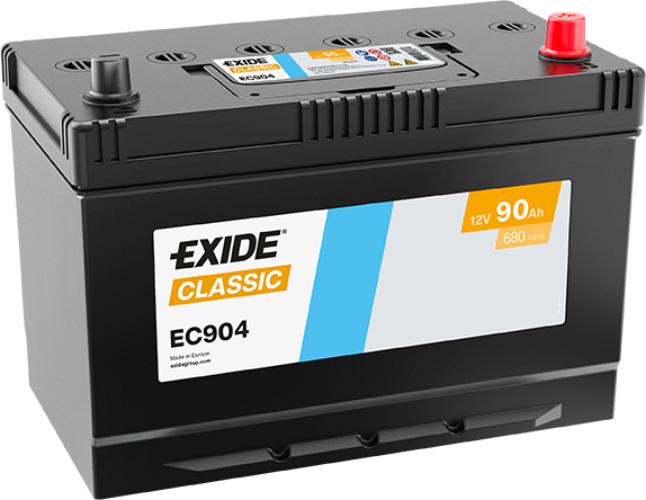 Exide EC904 Classic Car Battery -12V 90Ah, 3 Years Warranty