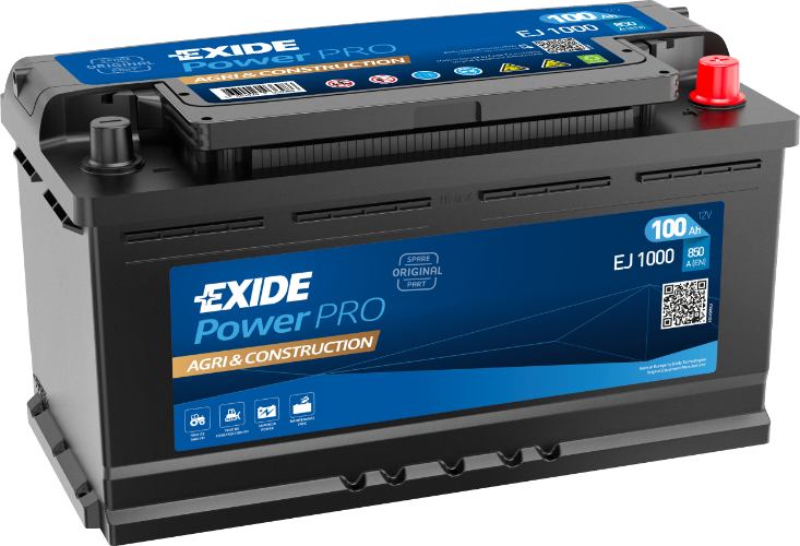 EXIDE - EJ1000 - POWER Pro Agri & Construction Battery -12V 100Ah
