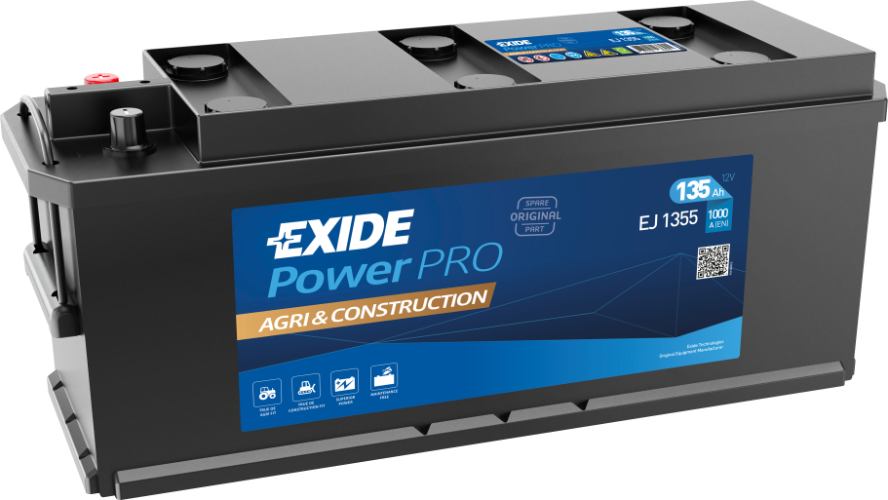 EXIDE - EJ1355 - POWER Pro Agri & Construction Battery -12V 135Ah