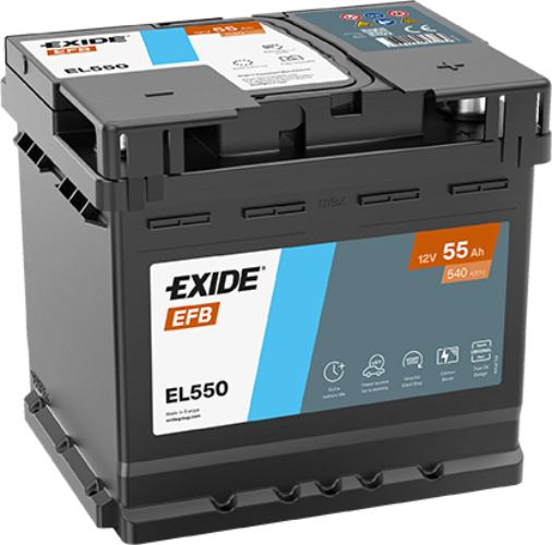 Exide EL550 012 EFB Car Battery -12V 55Ah, 3 Years Warranty