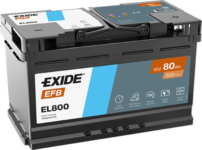 EXIDE - EL800 - Micro-Hybrid - EFB Car Battery -12V 80Ah