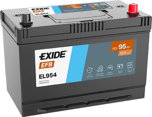 Exide EL954 249 EFB Car Battery -12V 95Ah, 3 Years Warranty